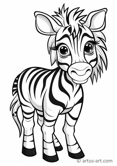 Zebra színező oldal